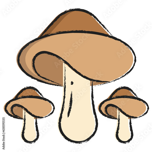 Hand drawn boletus edulis icon
