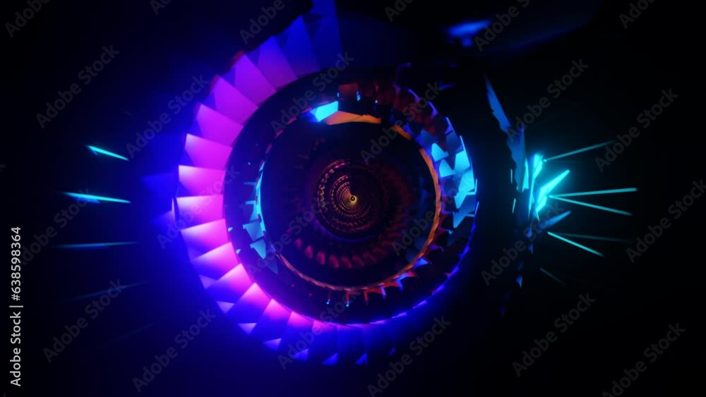 Surreal neon dreams, pulsating abstract pulse.