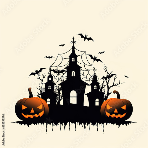 halloween background with pumpkins