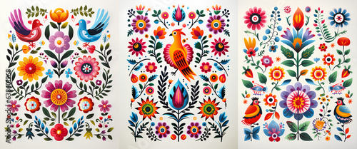 Vintage floral pattern collection.