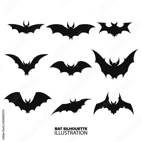 Vampiric Night: Black Bat Silhouettes for a Spooky Halloween - Transparent Background, PNG, Vector