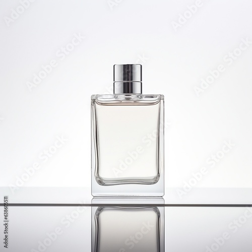 clean and minimalistic glass perfume bottle minimalist