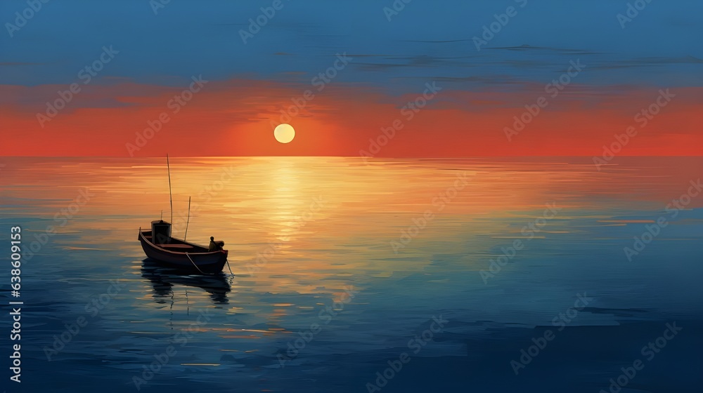 fishing boat at sunset fishing boat at sunset