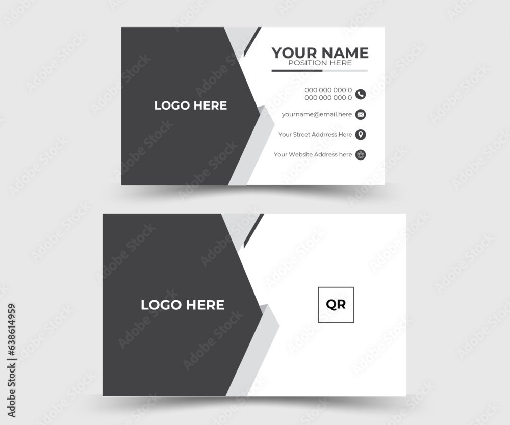 business card design template . Creative and modern business card template .