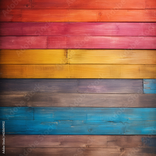 Wallpaper Wood Colourful