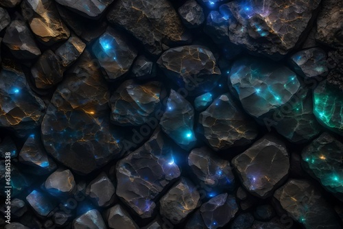 blue glass stones