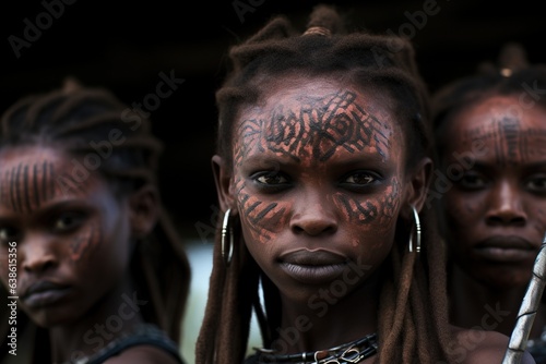 Girls from a african tribe.