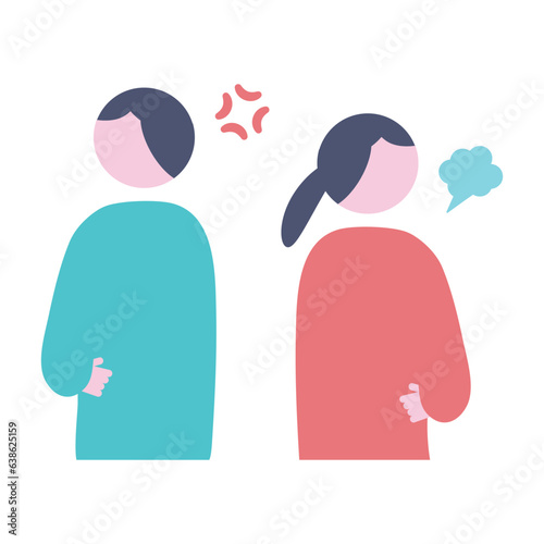 喧嘩する男女