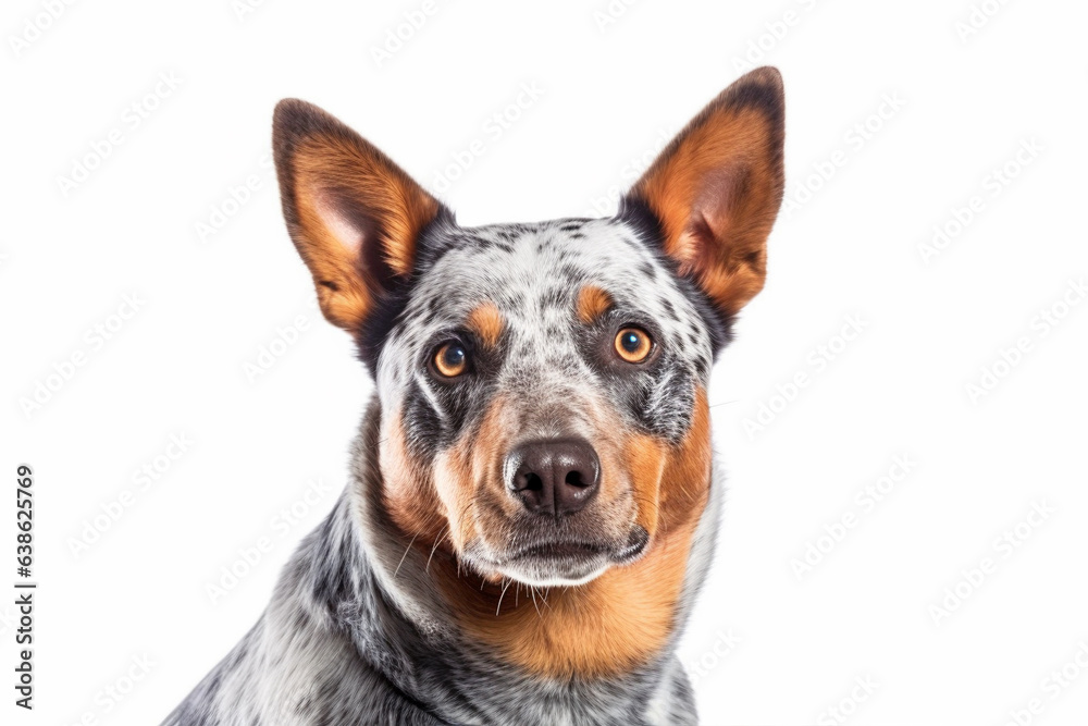 Australian Cattle dog on white background Australian Cattle dog on white background