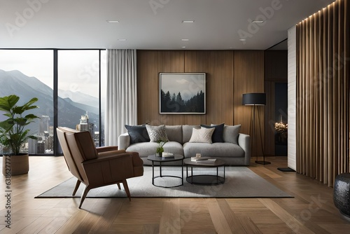 modern living room with fireplace © Muhammad