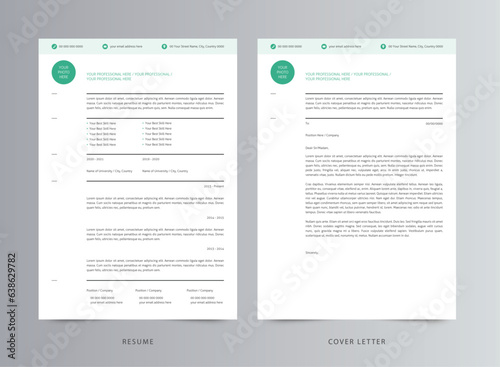 Clean Resume or CV and Cover Letter Template