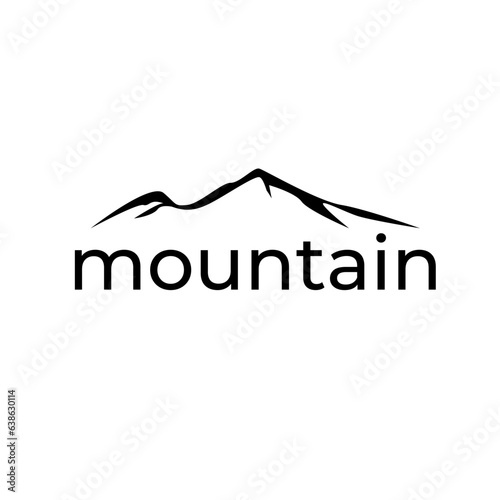 Mountain logo. Symbolizes resilience and achievement. Perfect for varied brand representation. Vector illustration.