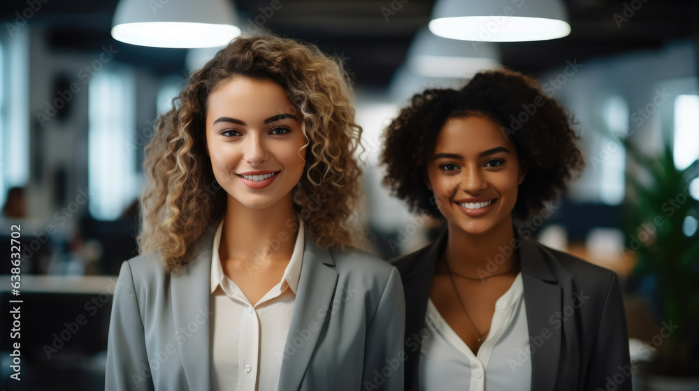 beautiful multi ethnic business woman standing in fashionable office. beautiful multi ethnic business woman standing in fashionable office.