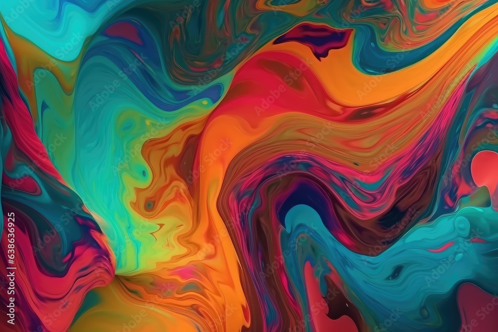 Abstract colorful background. Twisting and flowing color