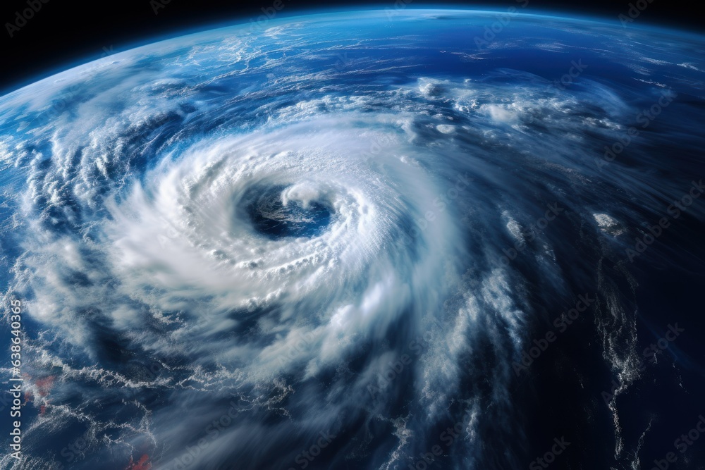 Earth's Fury in Celestial Frame: Satellite Captured Hurricane Florence and Ocean's Super Typhoon
