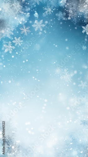 Winter Wonderland themed background in portrait mode with copy space - stock picture backdrop © 4kclips