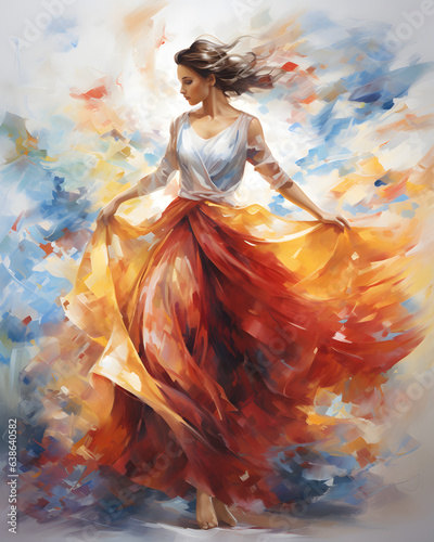 Abstract Watercolour Brush Strokes Generated AI