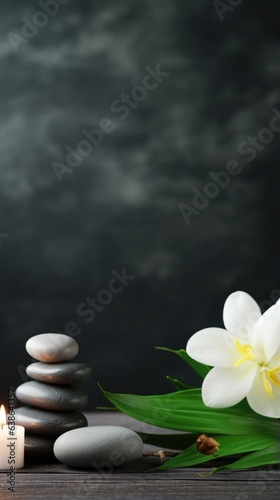 Massage themed background in portrait mode with copy space - stock picture backdrop