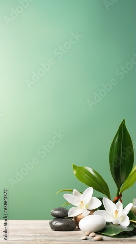 Massage themed background in portrait mode with copy space - stock picture backdrop