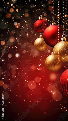 decorative christmas background in portrait mode - stock picture backdrop