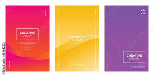gradient fluid vector poster design