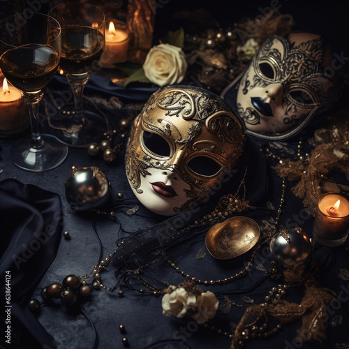 Venetian Masks Flatlay