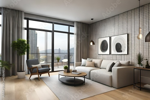 modern living room with sofa © younas