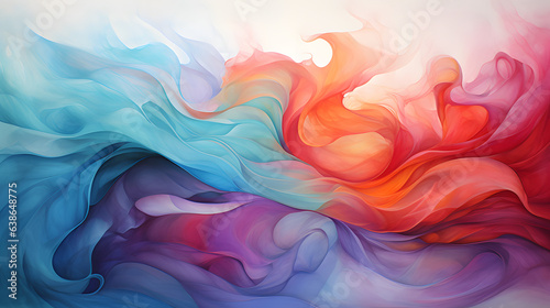 Abstract Watercolour Brush Strokes Generated AI