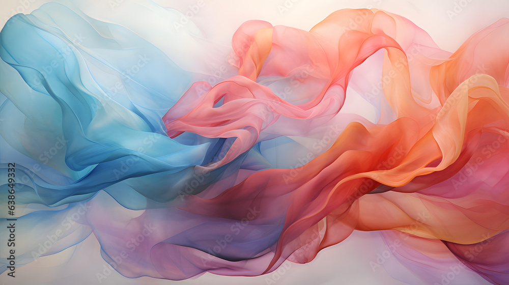 Abstract Watercolour Brush Strokes Generated AI