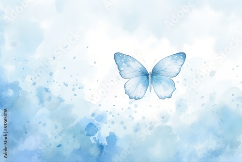 Blue butterflies, generative ai
