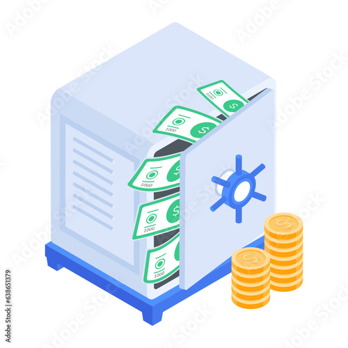 Pack of Benefit Polices Isometric Icons 
