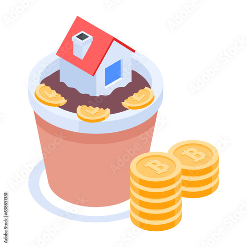 Pack of Benefit Polices Isometric Icons 
