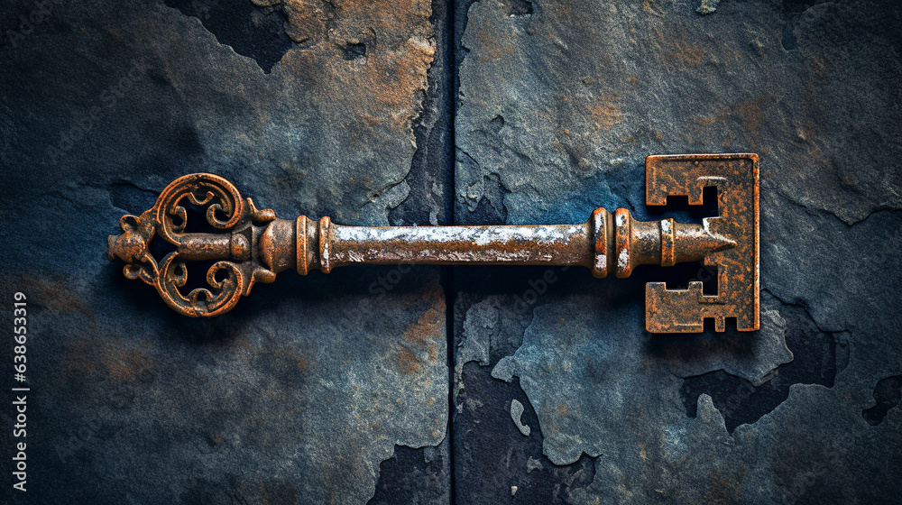 Macro Close-up of an Antique Key Macro Close-up of an Antique Key