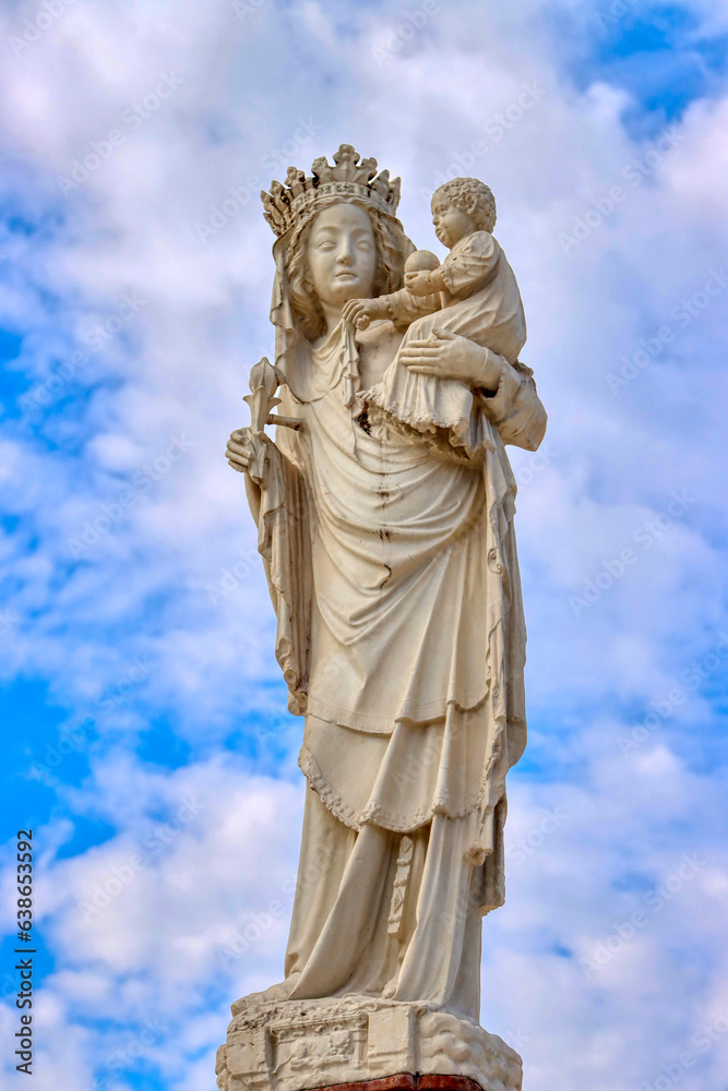 The Virgin of Paris or Notre-Dame de Paris is a near life-size stone statue. France