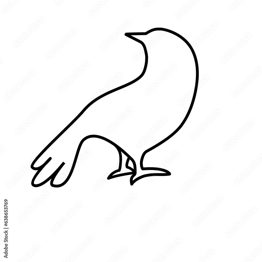bird simple line icon bird simple line icon