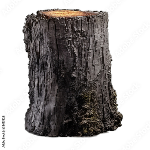 tree trunk isolated on white