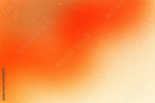 Bright fire red orange carrot coral yellow gold beige white abstract background. Color gradient ombre. Wavy blurry lines. Rough grain noise. Light glow vivid. Design.
