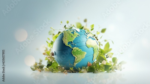Green grass and earth, ecology and Sustainable Development