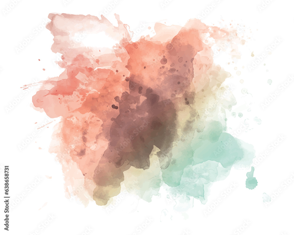 Abstract watercolor hand painted background. Texture paper. Vector illustration.