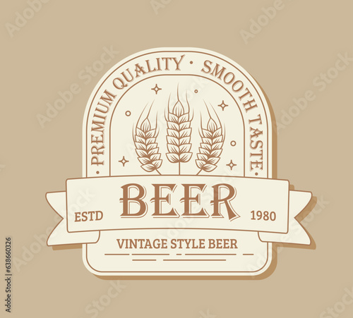 Premium beer label vector concept
