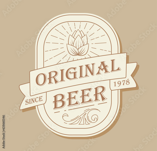 Premium beer label vector concept