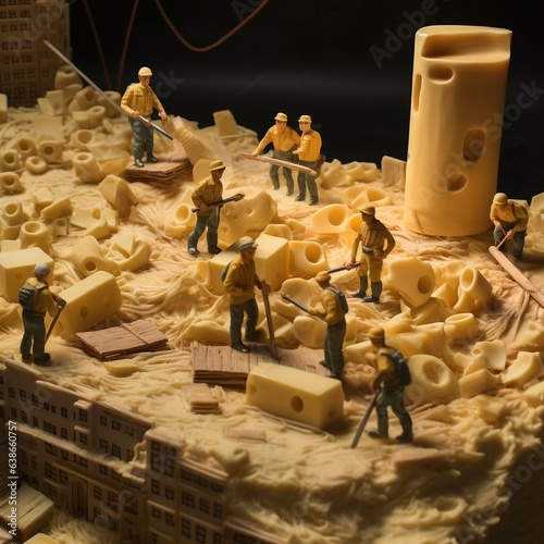 cheese sculpture workers