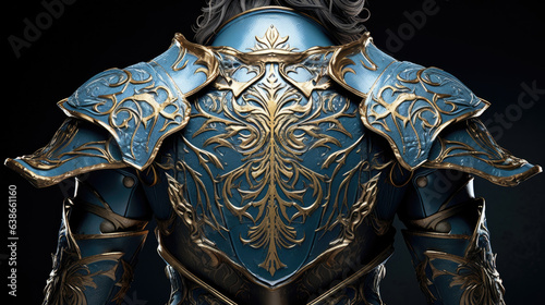 The prince is an impressive sight clad in a sky blue armor a wide shield sped to his back for protection. The magistrate s crest adorns the chestpiece honored with filigree