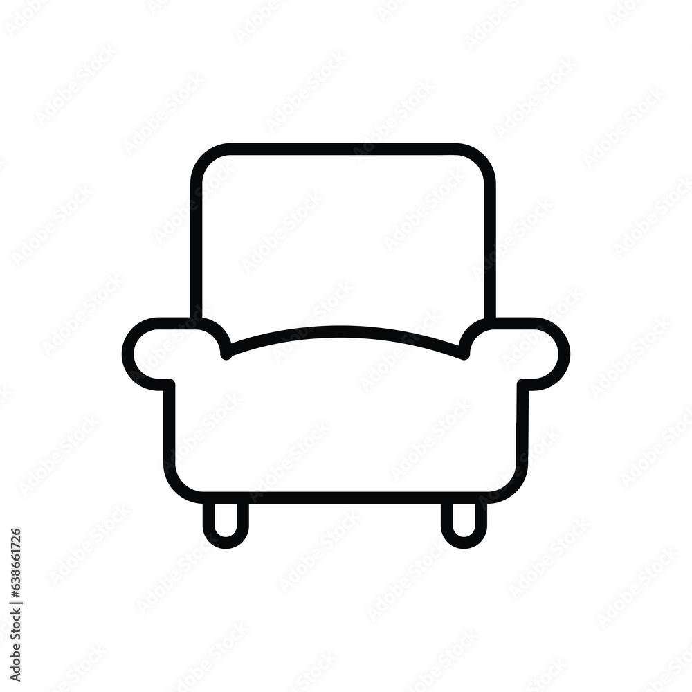 Sofa, couch line icon, outline vector sign, Furniture symbol, logo illustration on white background..eps Sofa, couch line icon, outline vector sign, Furniture symbol, logo illustration on white background..eps