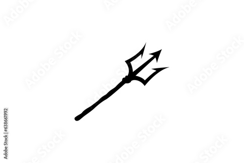 trident poseidon logo vector template photo