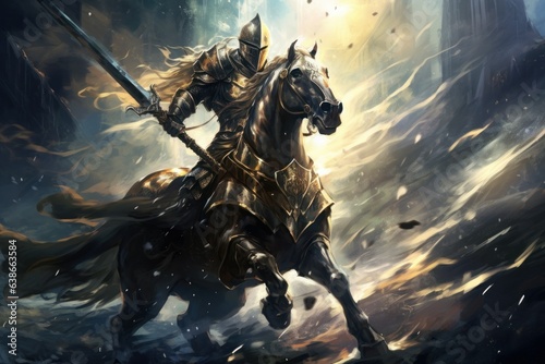 Steadfast Courage: The Knight on Horseback 