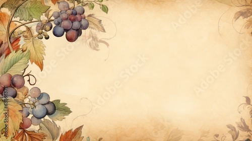 Stationary Paper Framed by Grape Vines