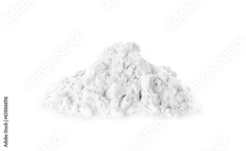 Heap of natural starch isolated on white