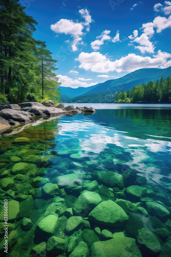 Lake in the Mountains Landscape