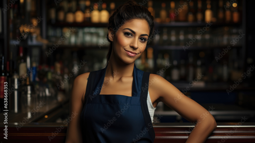 Captivating Glimpse into the Life of a Talented and Resilient Female Bartender, Masterfully Capturing Her Essence and Passion for Mixology